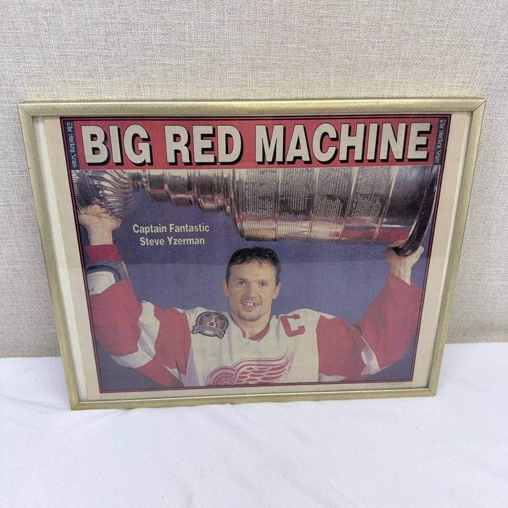 Steve Yzerman Detroit Red Wings 1997 Stanley Cup The Hockey News Framed Poster